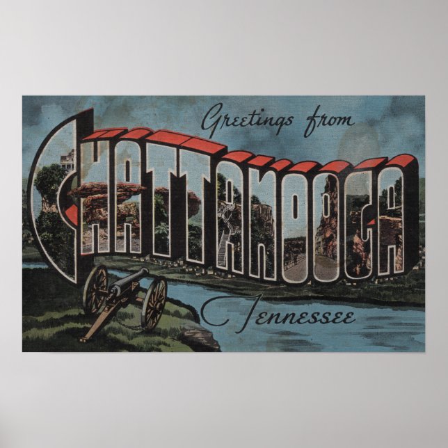 Chattanooga, Tennessee (Flusslandschaft) Poster (Vorne)