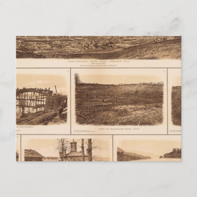 Chattanooga Tennessee River Postkarte (Vorderseite)