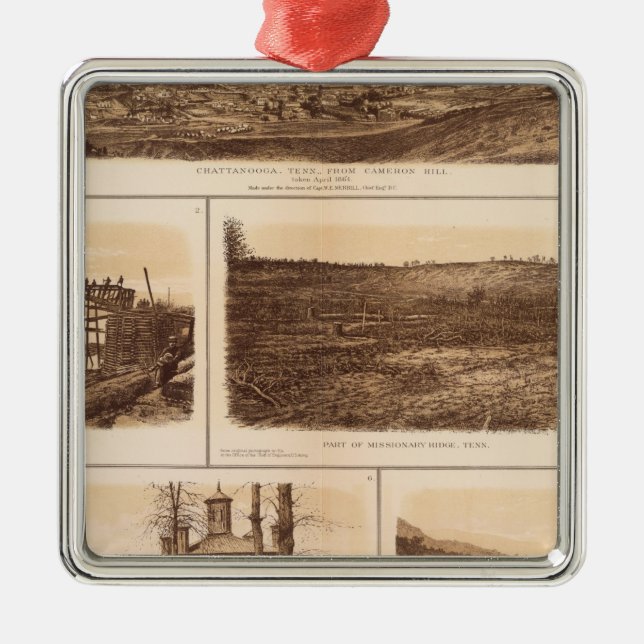 Chattanooga Tennessee River Silbernes Ornament (Vorne)