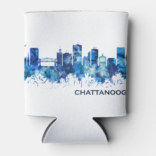 Chattanooga Tennessee Skyline Blue Dosenkühler (Vorderseite)
