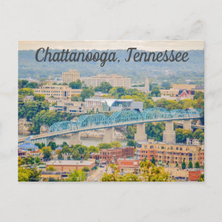 Chattanooga Tennessee Skyline Postcard Postkarte