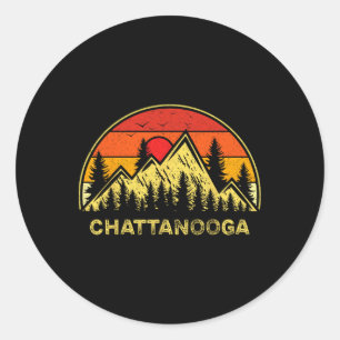 Chattanooga Tennessee Souvenirs Apparel Co. Vintag Runder Aufkleber