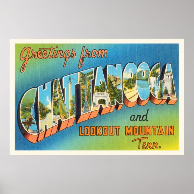 Chattanooga Tennessee TN Wandern neben dem Wasser Poster (Vorne)