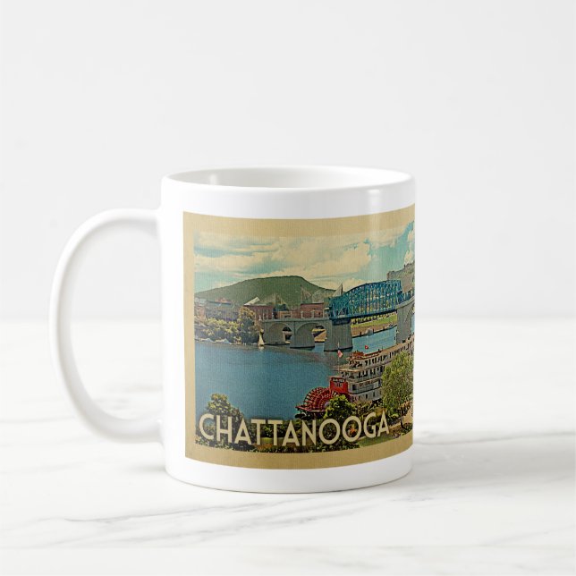 Chattanooga Tennessee Vintage Travel Kaffeetasse (Links)