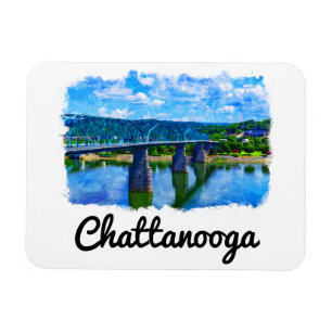 Chattanooga Tennessee Wasserfarbe Magnet