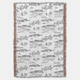 Chattanooga Toile Black und White Decke