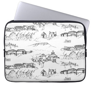Chattanooga Toile Black und White Laptopschutzhülle