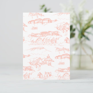 Chattanooga Toile Blush-Farbbeispiel Dankeskarte