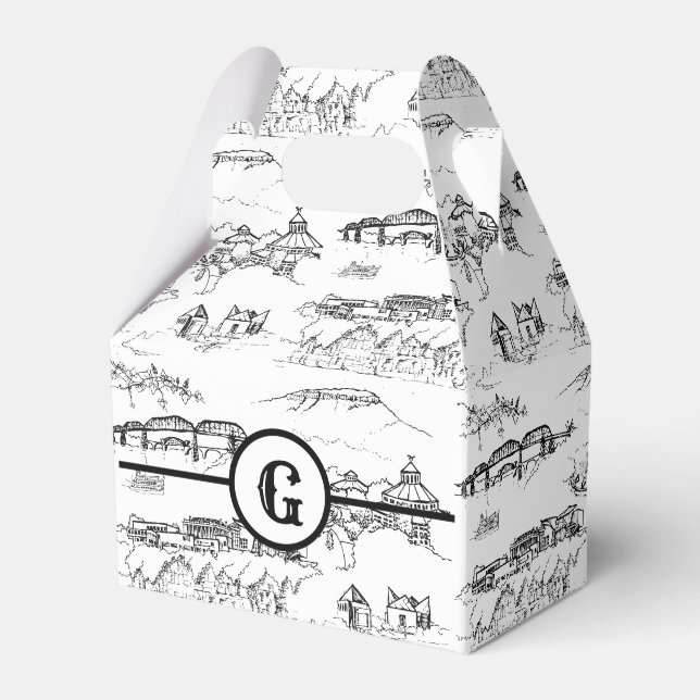 Chattanooga Toile Favor Box Geschenkschachtel (Vorderseite)