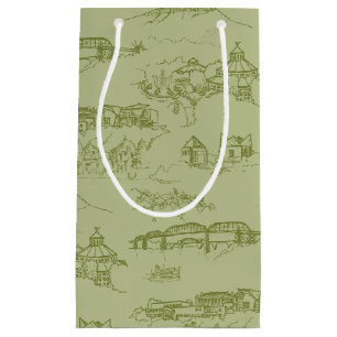 Chattanooga Toile Green Kleine Geschenktüte