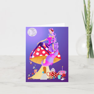 Chatte dame dans Carte de vœux Clair de Lune