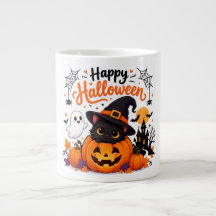 Chatte Mignonne Tasse de Voyage Joyeux Halloween -