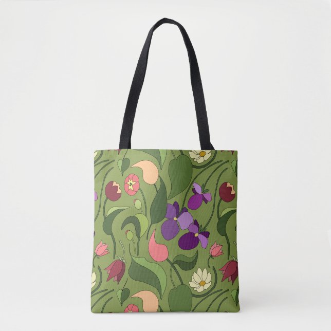 chatternde Blume Tasche (Vorderseite)
