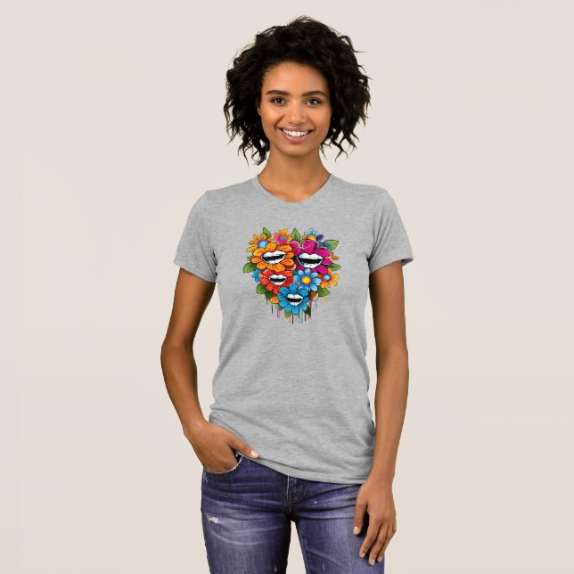 Chatty Blossoms Taza T-Shirt (Vorne ganz)
