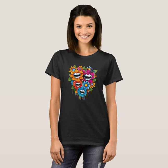 Chatty Blossoms Taza T-Shirt (Vorne ganz)