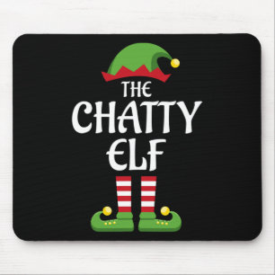 Chatty Elf Familie Matching Group Weihnachten Mousepad