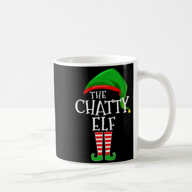 Chatty Elf Family Matching Group Christmas Premium Kaffeetasse (Rechts)
