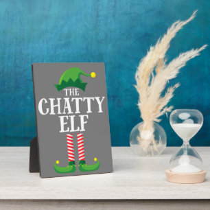 Chatty Elf Matching Family Group Weihnachts-Party Fotoplatte