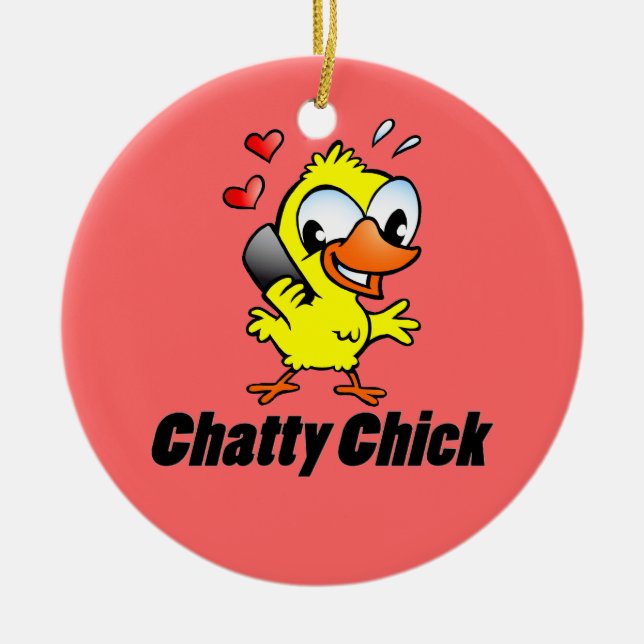 Chatty Küken Keramikornament (Vorne)