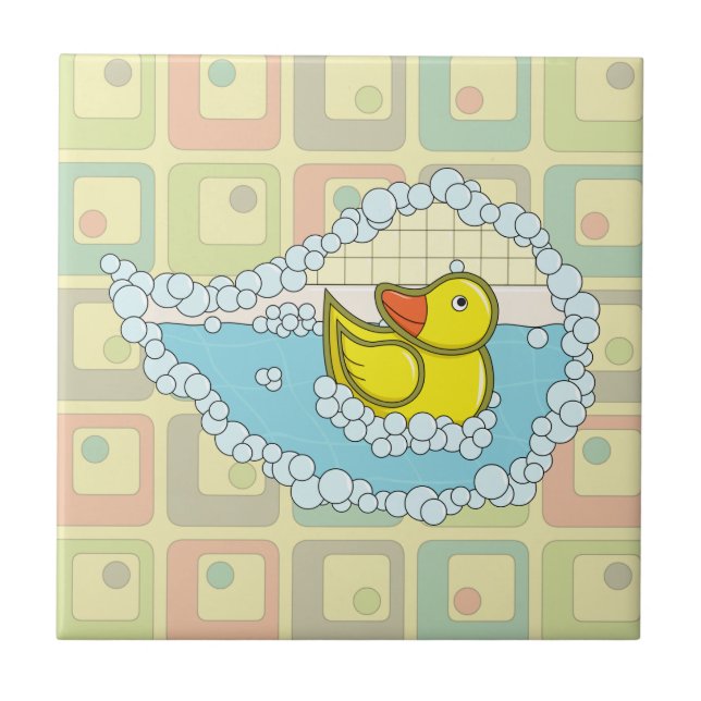 Chaucer der Gummi Duck Tile Fliese (Vorderseite)