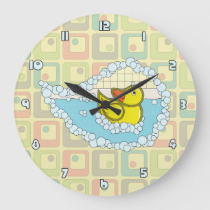 Chaucer die Gummienten-Uhr Große Wanduhr