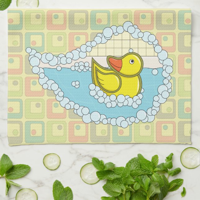 Chaucer le canard en caoutchouc Serviette de cuisi (Plié)