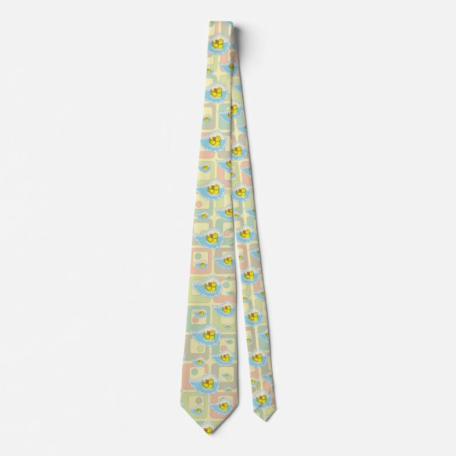 Chaucer the Rubber Duck Men's Neck Tie Krawatte (Vorderseite)