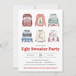 Chaud affreux Noël Fête Invitation