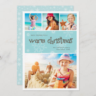 Chaud Noël 4 Photo Carte de vacances
