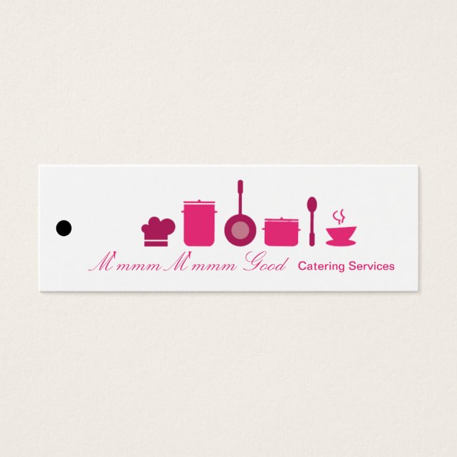 Chaud Rose Catering Business Produit Hang Étiquett (Devant)