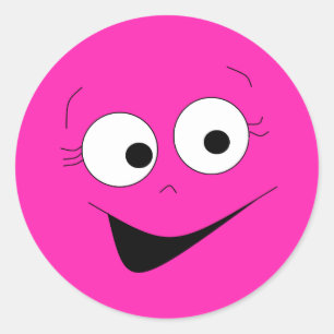 Chaud rose drôle Stickers Visage Silencieux