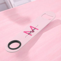 Chaud rose moderne Script Girl Monogramme Nom