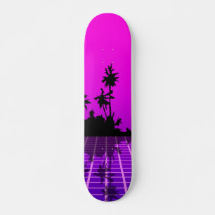 Chaud Vaporwave tropical 7 3/4" Skateboard Deck