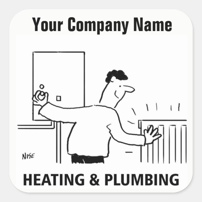 Chauffage et plomberie Services Stickers de dessin (Devant)
