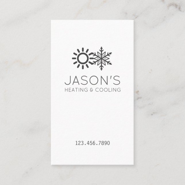 Chauffage et refroidissement CA moderne Carte de v (Devant)