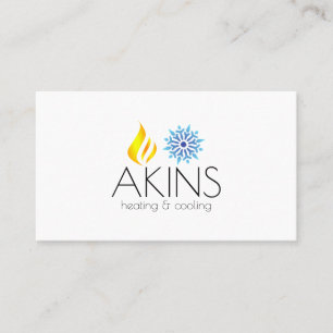 Chauffage et refroidissement Carte de visite HVAC