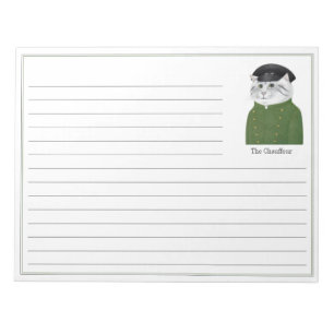 CHAUFFEUR CAT 11x8.5 Notepad + Linien Notizblock