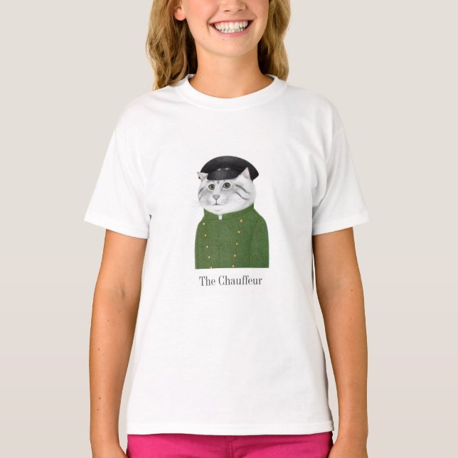 CHAUFFEUR CAT Girls' Basic-T - Shirt (Vorderseite)
