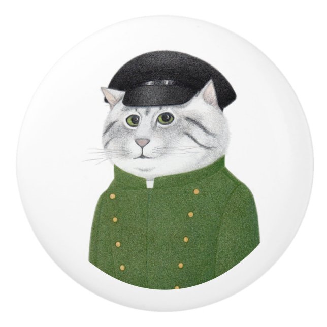 CHAUFFEUR CAT-Keramik Keramikknauf (Vorderseite)