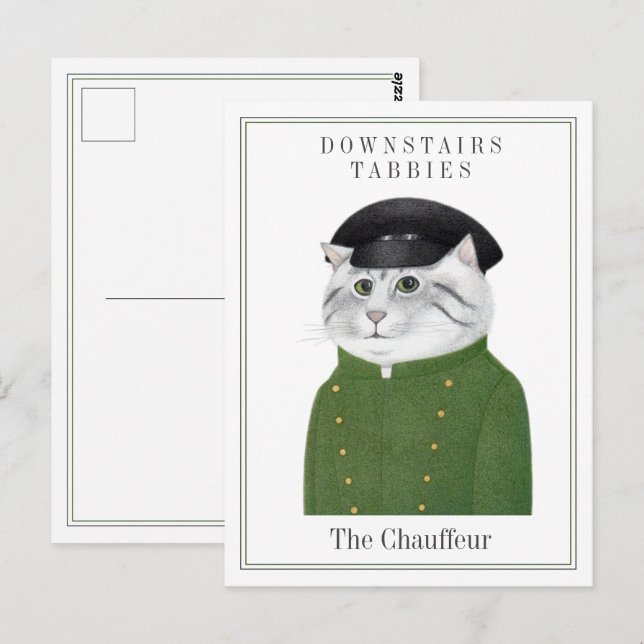 CHAUFFEUR CAT Postkarte (Vorne/Hinten)