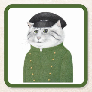CHAUFFEUR CAT Square Paper Untersetzer