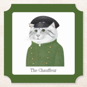 CHAUFFEUR CAT Ticket Papieruntersetzer + Text Untersetzer