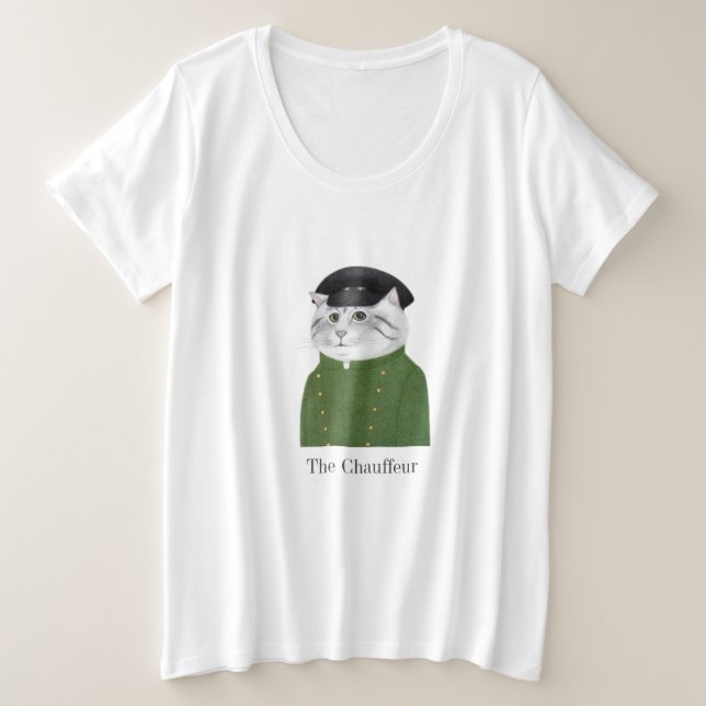 CHAUFFEUR CAT Women's Plus Size T - Shirt (Design vorne)