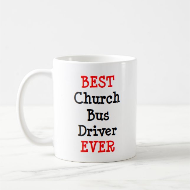 chauffeur de bus, église, meilleur tasse de café (Gauche)