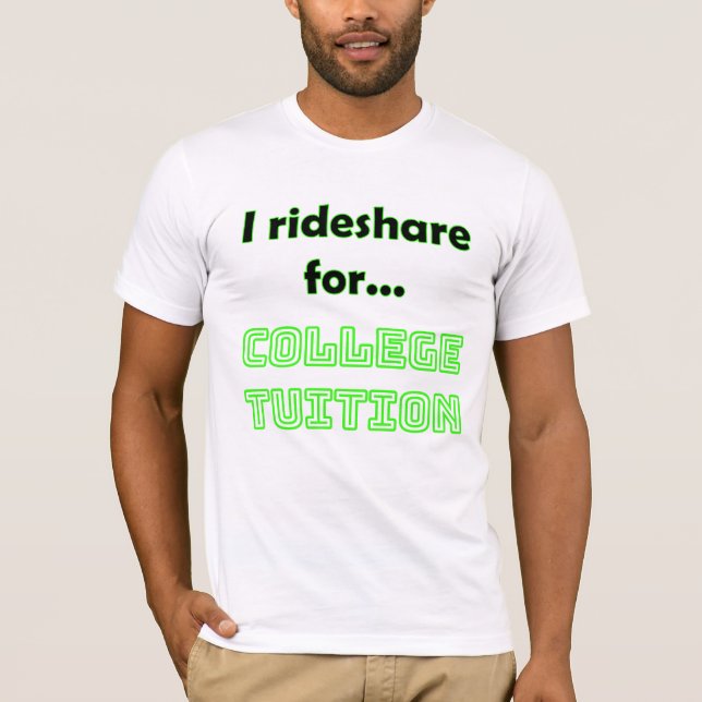Chauffeur de Rideshare amusant T-shirt | Enseignem (Devant)