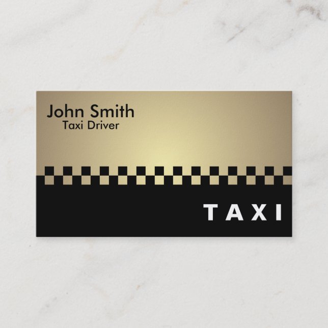 Chauffeur de taxi - cartes de visite (Devant)