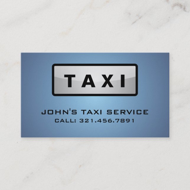 Chauffeur de taxi - cartes de visite (Devant)