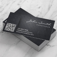 Chauffeur Fahrer Black Metal QR Code