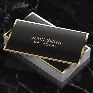 Chauffeur Fahrer Goldrand Visitenkarte