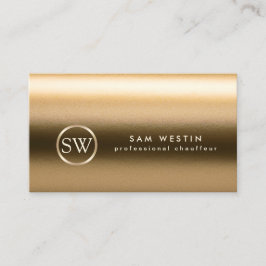Chauffeur Gold Textil Monogram Business Card Visitenkarte
